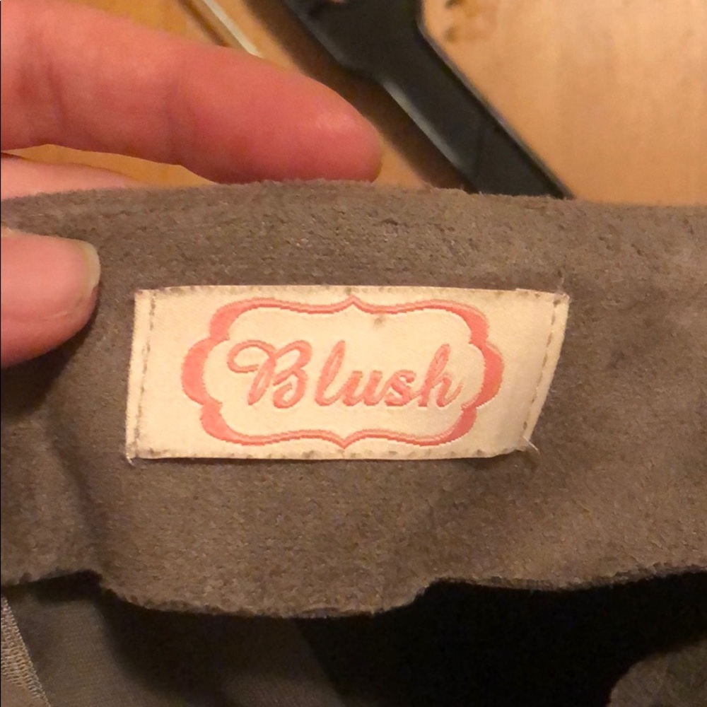 Olive Brown suede skirt